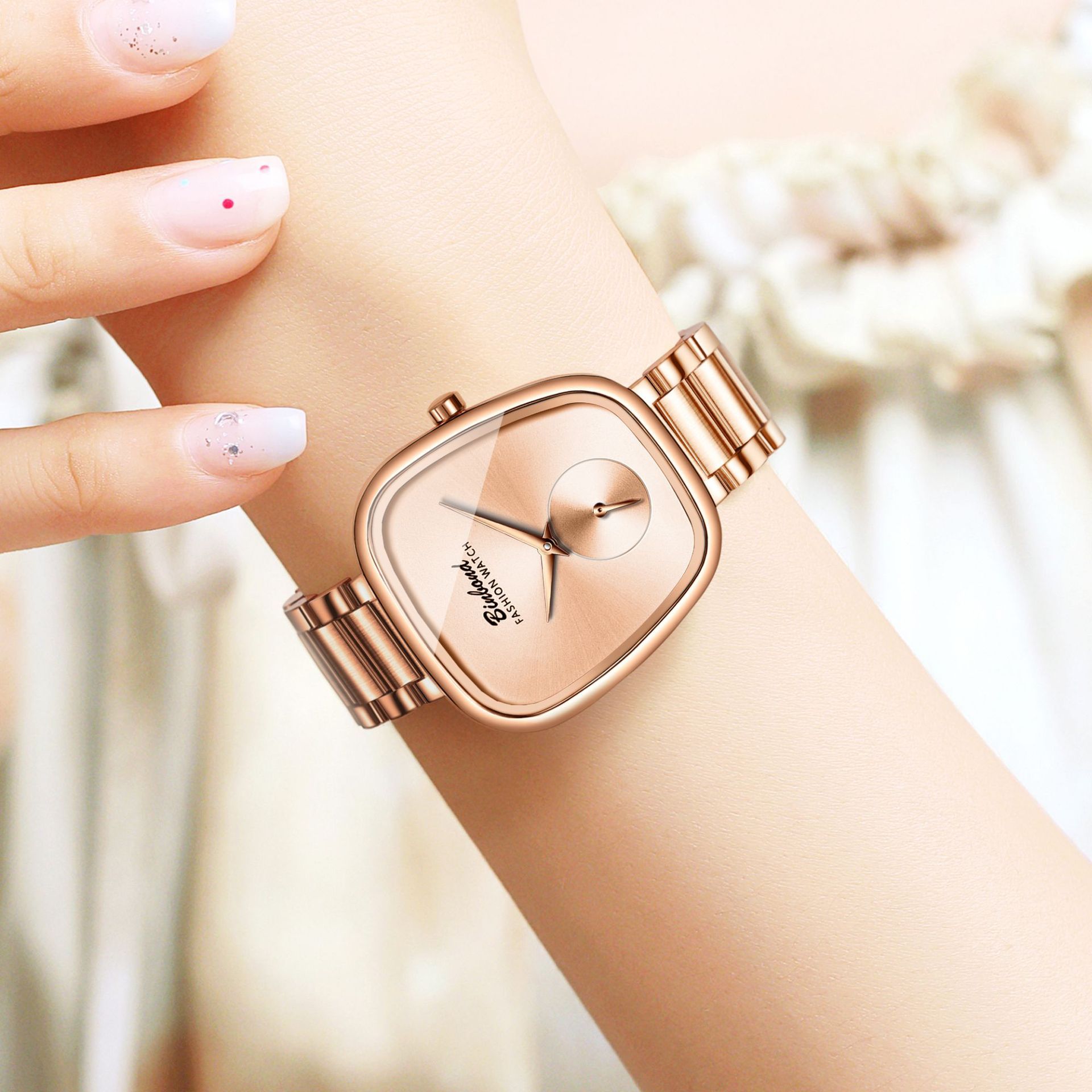 Braut Quarz-Damenuhr wasserdicht aus Edelstahl – Bild 6