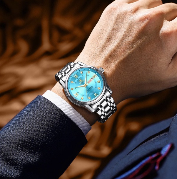 Olevs Braut-Quarz-Markenuhr mit römischen Ziffernblatt – Bild 8