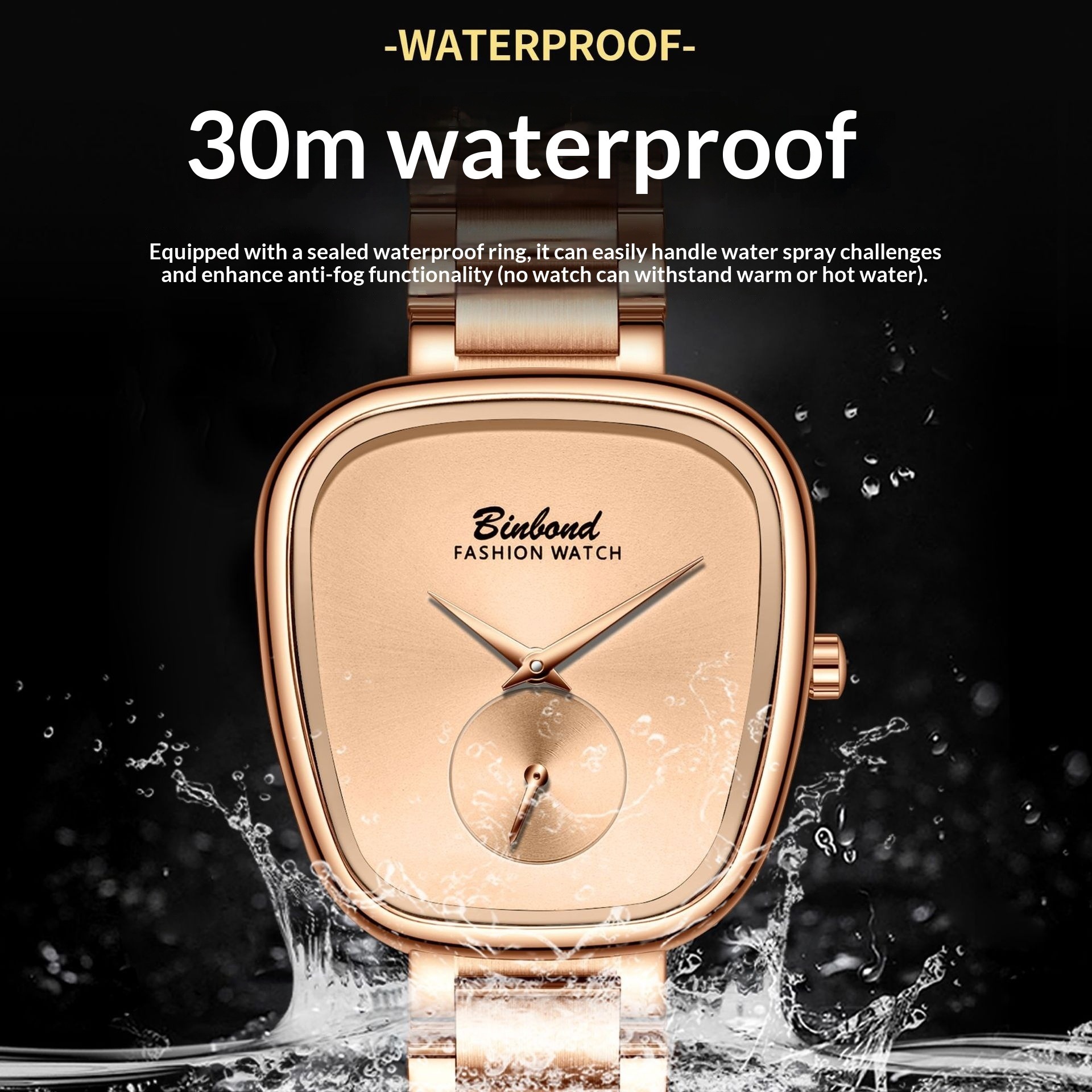 Braut Quarz-Damenuhr wasserdicht aus Edelstahl – Bild 3